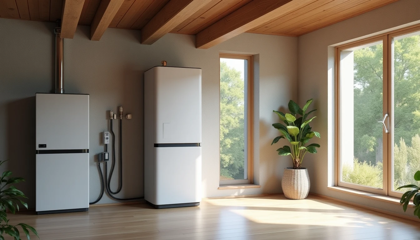 Hybrid-Solaranlage mit Batteriespeicher im Keller eines modernen Hauses zur Maximierung des Eigenverbrauchs