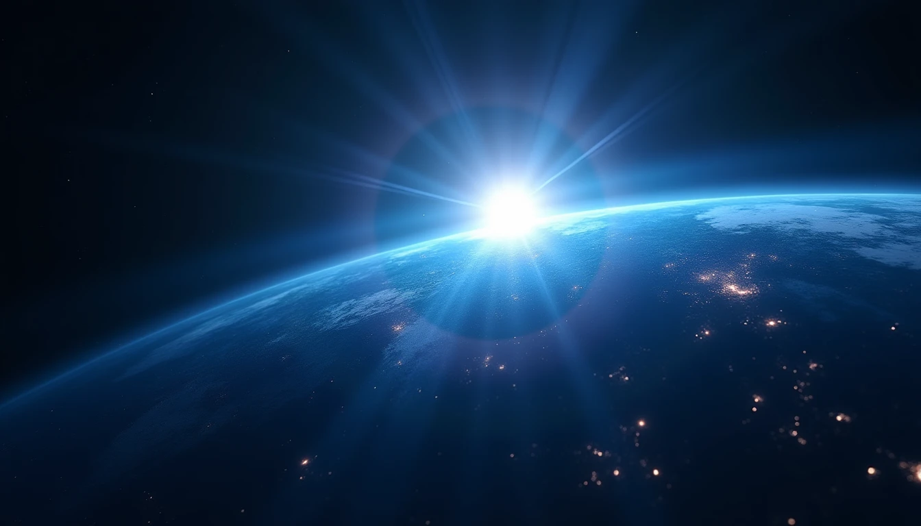 Detaillierte Nahaufnahme von modernen Solarzellen mit sichtbaren Leiterbahnen und blauer Reflexion